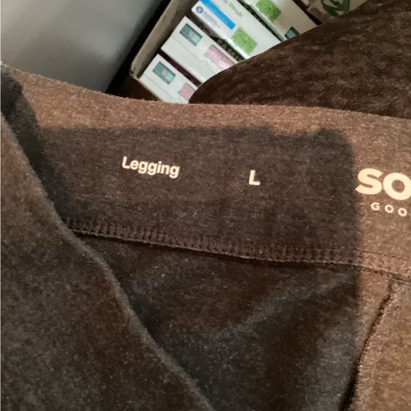 Sonoma Goods For Life pull on dark gray legging Woman’s size Large - Picture 4 of 9
